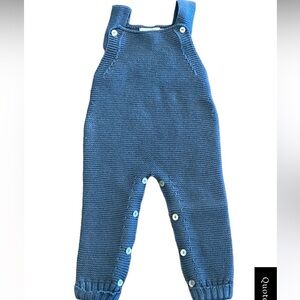 Mi Lucero Knit Overall-Steward Blue size 24 months